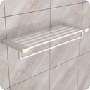 Ver imagem 5 de Toalheiro Hotel de Parede Porta Toalha Duplo Branco Master