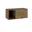 Ver imagem 1 de Armário Aéreo com Nicho e Porta Basculante 35x80x35cm Wlnp80 Vermont Oak - Preto