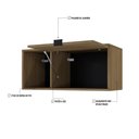 Ver imagem 4 de Armário Aéreo com Nicho e Porta Basculante 35x80x35cm Wlnp80 Vermont Oak - Preto