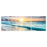 Quadro Mar Praia e Sol Conjunto 3 Peças 180x60 Para Sala - 1
