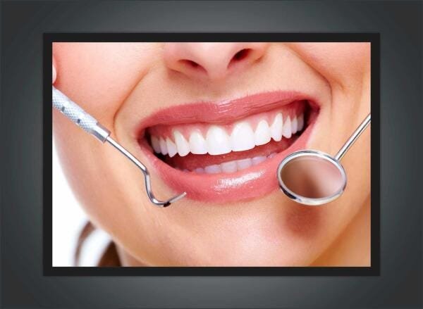 Quadro Profissão Dentista Odontologia Dentes Com Moldura G07 - 4