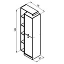 Ver imagem 3 de Armário para Escritório 2 Portas com Estante Home Office Hecol