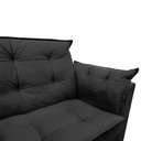 Ver imagem 4 de Sofá 2 Lugares para Sala Moderno Confortável Ágata Suede Preto