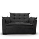 Ver imagem 6 de Sofá 2 Lugares para Sala Moderno Confortável Ágata Suede Preto