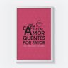 Quadro Para Cozinha Um Café E Um Amor Quente Com Moldura - 2