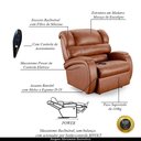 Ver mais imagens de Poltrona do Papai Reclinável Sala de Cinema Barcelona Elétrica Usb Pu Caramelo