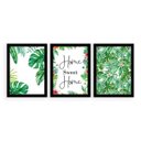 Ver imagem 1 de Kit 3 Quadros Decorativos 27x36cm Cada Home Sweet Home