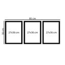Ver imagem 3 de Kit 3 Quadros Decorativos 27x36cm Cada Home Sweet Home