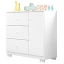 Ver mais imagens de Quarto de Bebê Duda 4 Portas e Berço Americano Lila Branco Brilho com Colchão Gazin - Phoenix