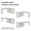 Ver imagem 7 de Penteadeira em L MDDR01003209 Moderno 1 Gaveta MDP 257cm Branco