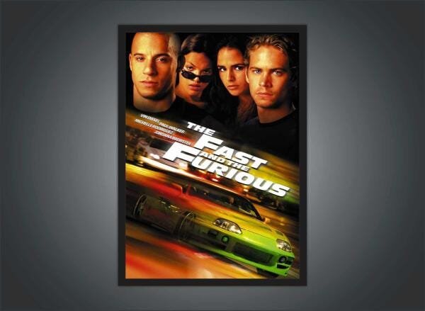 Quadro Velozes Furiosos Cinema Filmes Com Moldura G01 - 2