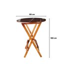 Ver imagem 5 de kit 2 Mesa Bistrô Dobrável de Madeira Luiz Cor:Imbuia