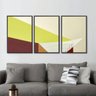 Conjunto Quadros Minimalismo Abstrato Jogo 3 Peças 136x64 - 2
