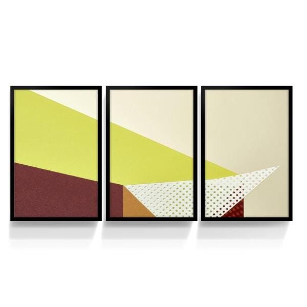 Conjunto Quadros Minimalismo Abstrato Jogo 3 Peças 136x64 - 1