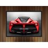 Quadro Decorativo Carro Ferrari Vermelha Com Moldura G02 - 2