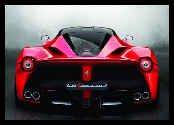 Quadro Decorativo Carro Ferrari Vermelha Com Moldura G02 - 1
