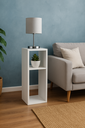 Ver imagem 4 de Mesa de Cabeceira Nicho Pequena 20x20x60cm Branco Quarto Sala:branco