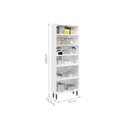 Ver imagem 2 de Cristaleira de Cozinha Paneleiro Múltipla 6037 com 6 Portas 2 com Vidro 70cm Branco Preto Bertolini
