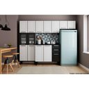 Ver imagem 3 de Cristaleira de Cozinha Paneleiro Múltipla 6037 com 6 Portas 2 com Vidro 70cm Branco Preto Bertolini