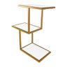 Prateleira Decorativa para Quarto Sala Escritório Canyon - Dourado/branco - 1