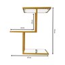 Prateleira Decorativa para Quarto Sala Escritório Canyon - Dourado/branco - 3