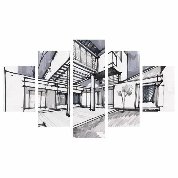 Quadro Profissao Arquitetura Construções 114X65 - 1
