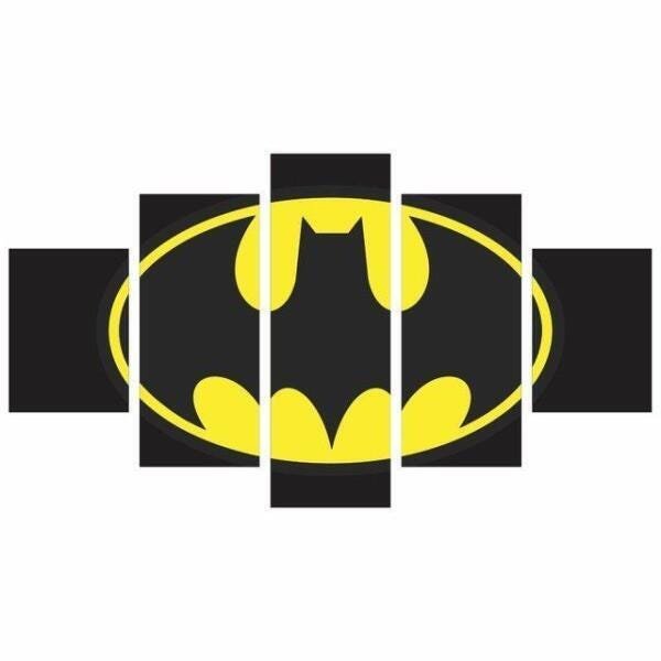 Quadro Batman Logo Morcego Decorativo 114X65 - 1