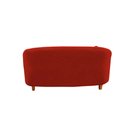 Ver imagem 6 de Namoradeira Sofá Feijão Cancún 150cm Orgânica Couro Vermelho
