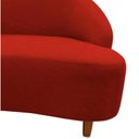 Ver mais imagens de Namoradeira Sofá Feijão Cancún 150cm Orgânica Couro Vermelho