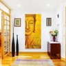 Quadro Decorativo 122X60 Sala Quarto Abstrato Buda Amarelo - 3