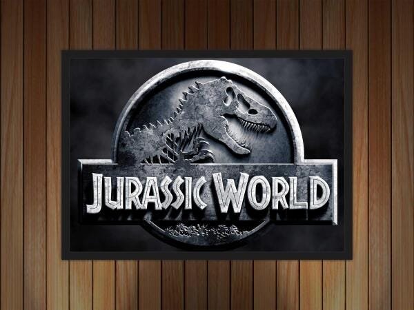 Quadro Jurassic Park Cinema Filmes Com Moldura G01 - 3