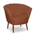 Ver imagem 1 de Poltrona Pétala Flor Decorativa Suede Terracota