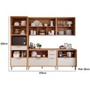 Ver imagem 3 de Cozinha Modulada Mgm Eloise 5 Peças (2aéreos+2balcões+1paneleiro) Cz024 Freijo/off White-mgm