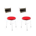 Ver imagem 1 de 2 Cadeiras Brancas para Cozinha Viena Cappuccino Premium:Vermelho
