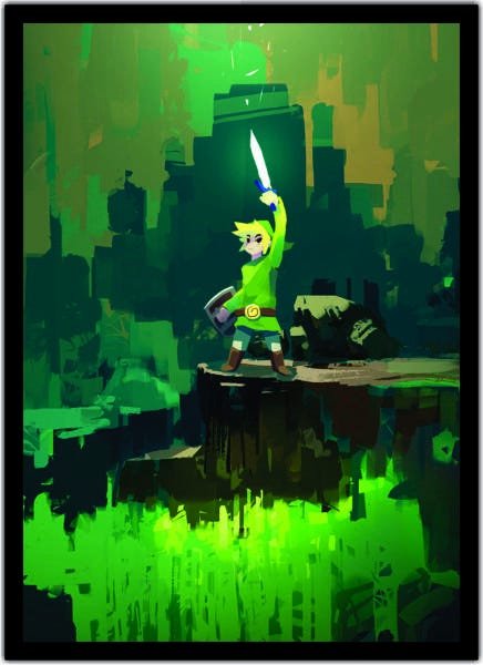 Quadro Decorativo Zelda Games Jogos Moldura G01 - 1