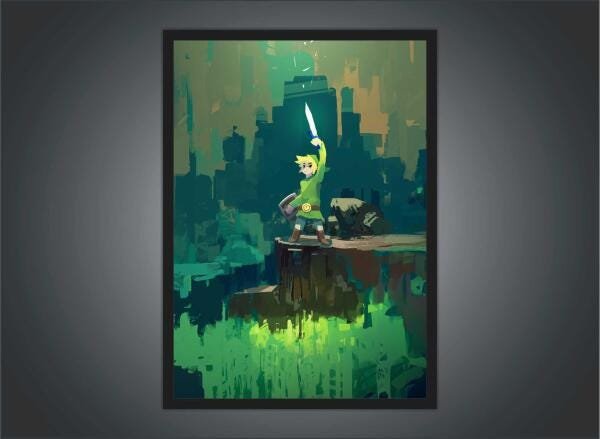 Quadro Decorativo Zelda Games Jogos Moldura G01 - 2