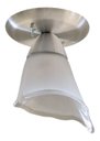 Ver imagem 3 de Lustre Plafon Com 01 Vidro Tulipa Para 01 Lâmpada - Ideal para Sala, Lavabo, banheiro, sala, quarto