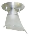 Ver imagem 1 de Lustre Plafon Com 01 Vidro Tulipa Para 01 Lâmpada - Ideal para Sala, Lavabo, banheiro, sala, quarto