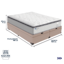 Ver imagem 3 de Cama Box Baú e Colchão Amsterdã Molas Ensacadas Queen Probel: Bege