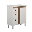 Ver imagem 1 de Gabinete para Banheiro Ariel 80cm com Pé Branco
