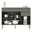 Ver mais imagens de Armário de Cozinha 3 Peças Balcão com Tampo 150cm Lina15 K02 Gris/Freijó - Mpozenato