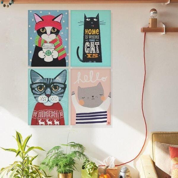 Quadros Gatinhos Para Alegrar E Decorar Sua Casa 22X30 - 2