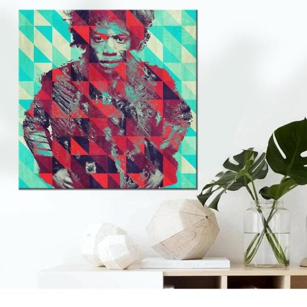 Quadro Decorativo Jimi Hendrix 1 Peça 60X60 - 4