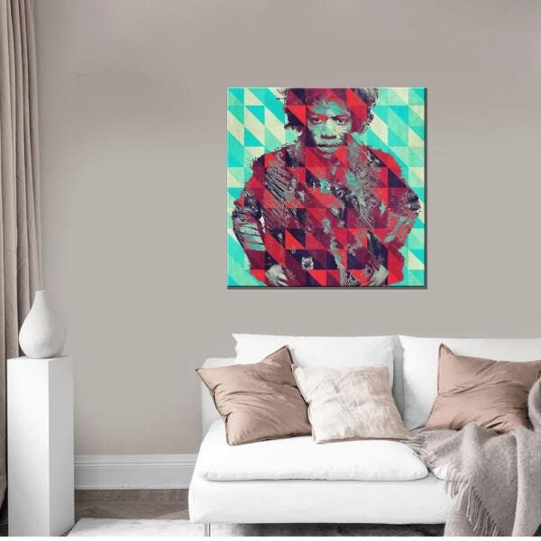 Quadro Decorativo Jimi Hendrix 1 Peça 60X60 - 3