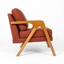 Ver imagem 5 de Kit 2 Poltronas Mona Luxo Madeira Maciça Linho Terracota para Sala de Estar Decorativa Moderna