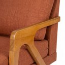 Ver imagem 6 de Kit 2 Poltronas Mona Luxo Madeira Maciça Linho Terracota para Sala de Estar Decorativa Moderna