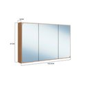 Ver imagem 4 de Armario Espelheira para Banheiro 100cm com 3 Portas Lavinia