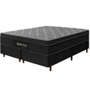 Ver imagem 2 de Cama Box + Colchão King Size Santa Cruz Preto Molas Ensacadas Euro Pillow 193x203x72cm