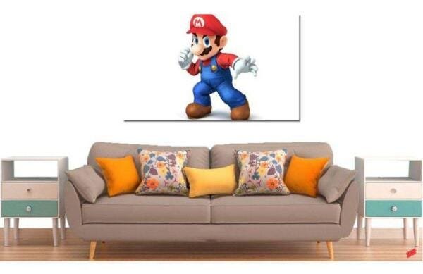 Quadro decorativo A4 '' Super Mario World '' Jogo