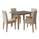 Ver imagem 2 de Conjunto Sala de Jantar Retangular Mesa Kate 120cm e 04 Cadeiras Josi Poliman Móveis